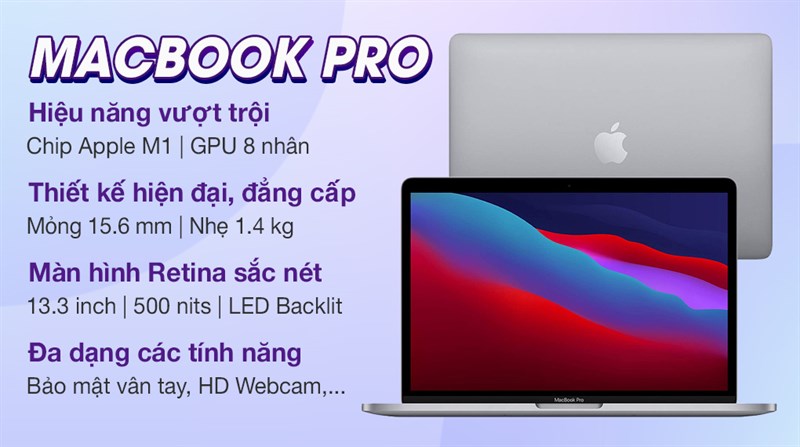 Laptop Apple MacBook Pro M1 2020 8GB/256GB/Space Grey (MYD82SA/A)